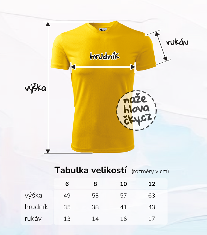 Tričko FANTASY dětské žlutá