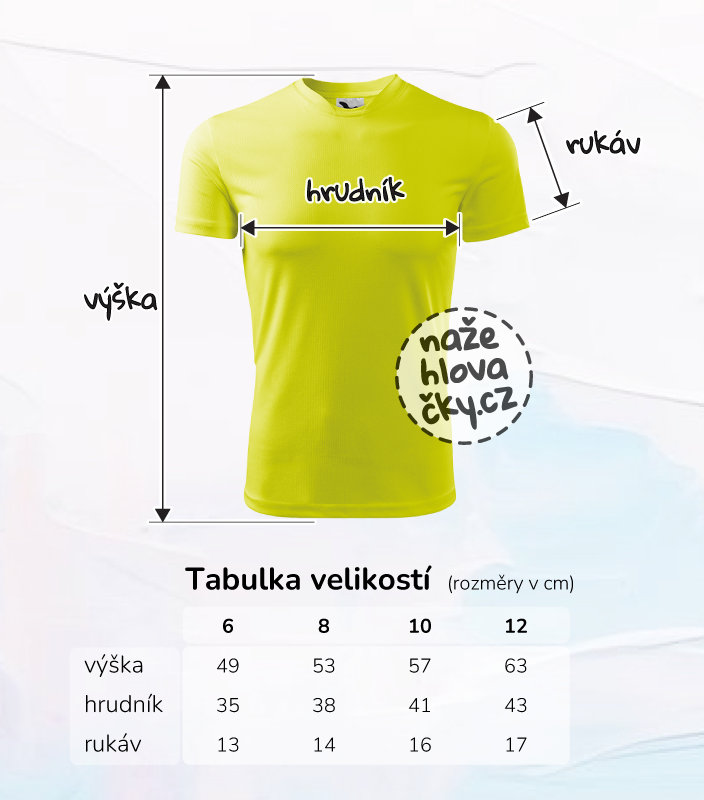Tričko FANTASY dětské neon yellow