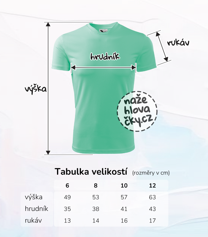 Tričko FANTASY dětské mátová