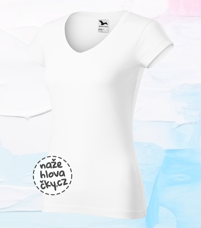 Tričko FIT V-NECK dámské bílá