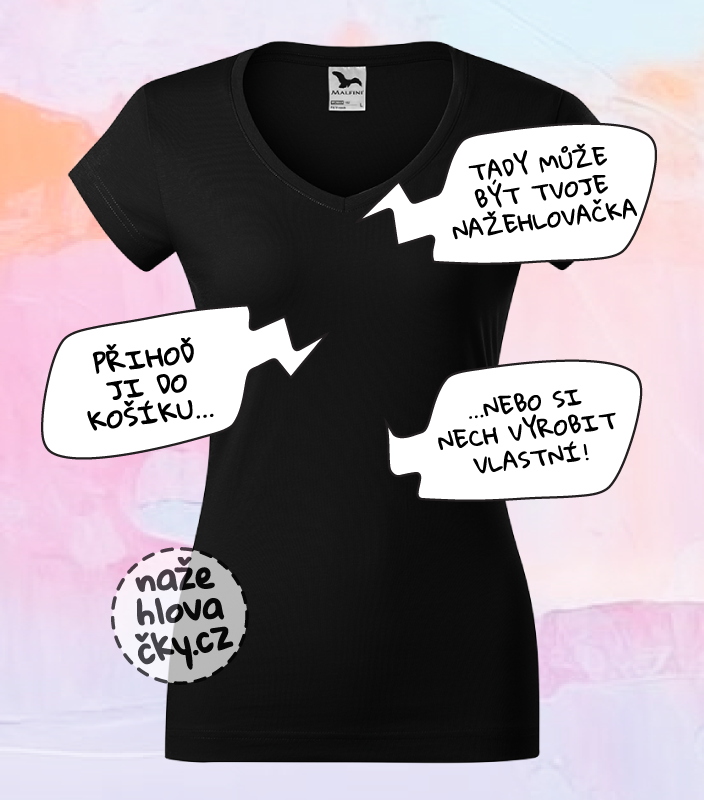 Tričko FIT V-NECK dámské černá