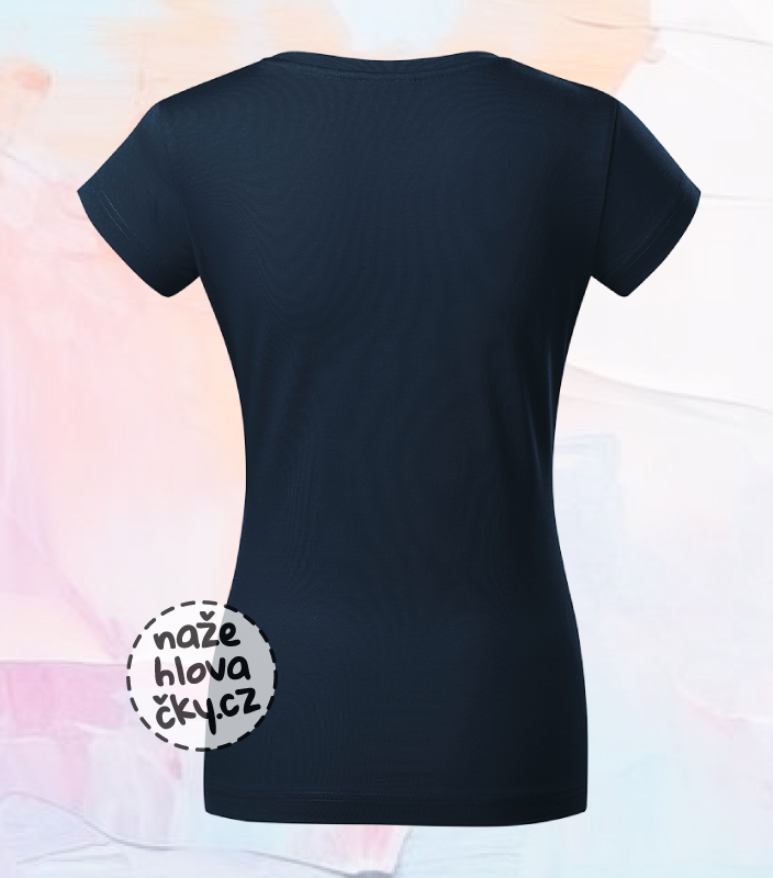 Tričko FIT V-NECK dámské námořní modrá