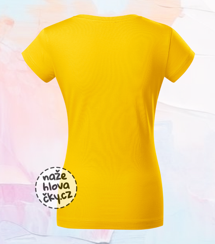 Tričko FIT V-NECK dámské žlutá
