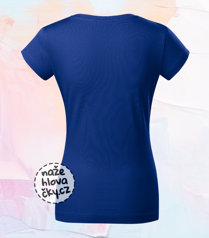 Tričko FIT V-NECK dámské královská modrá