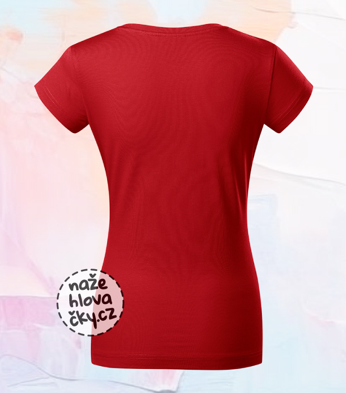 Tričko FIT V-NECK dámské červená