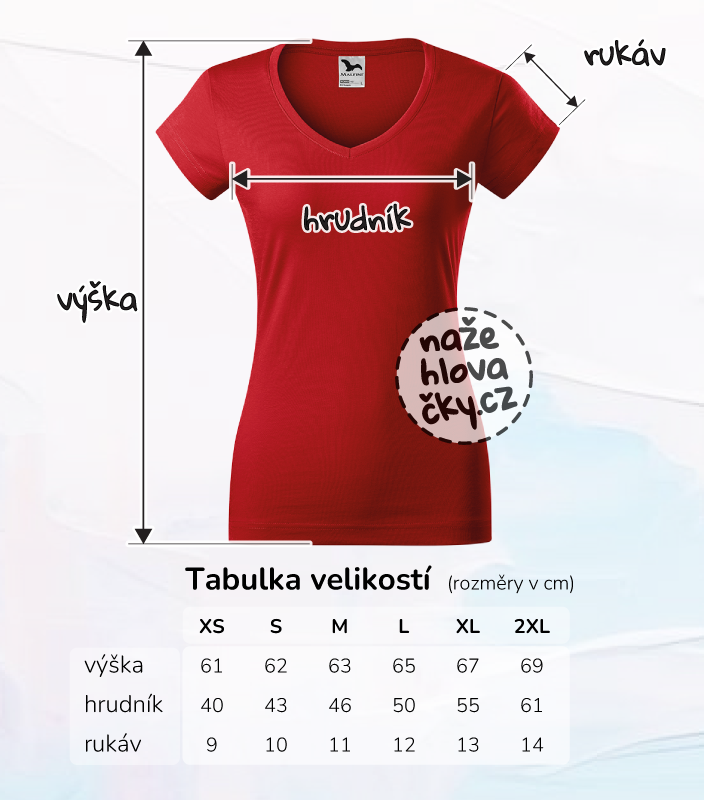 Tričko FIT V-NECK dámské červená