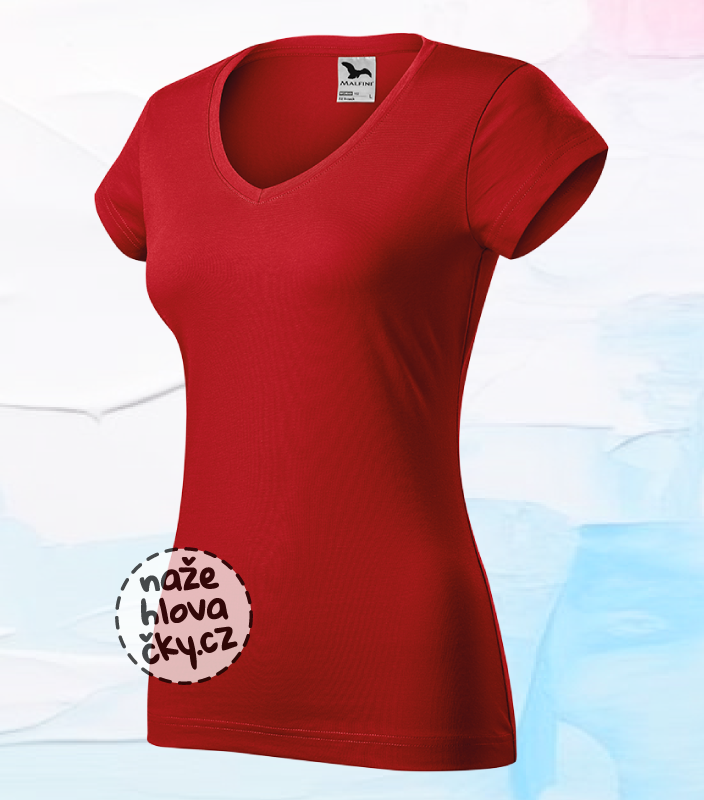 Tričko FIT V-NECK dámské červená