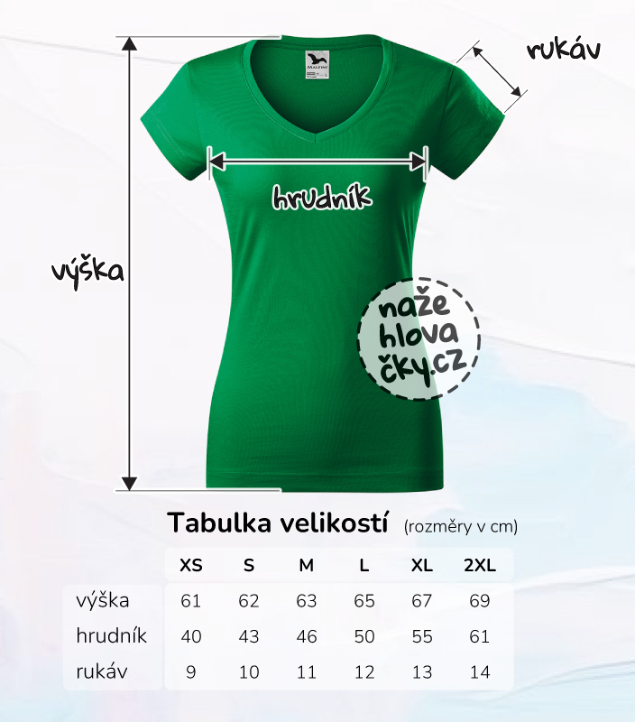 Tričko FIT V-NECK dámské středně zelená