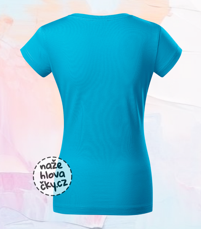 Tričko FIT V-NECK dámské tyrkysová