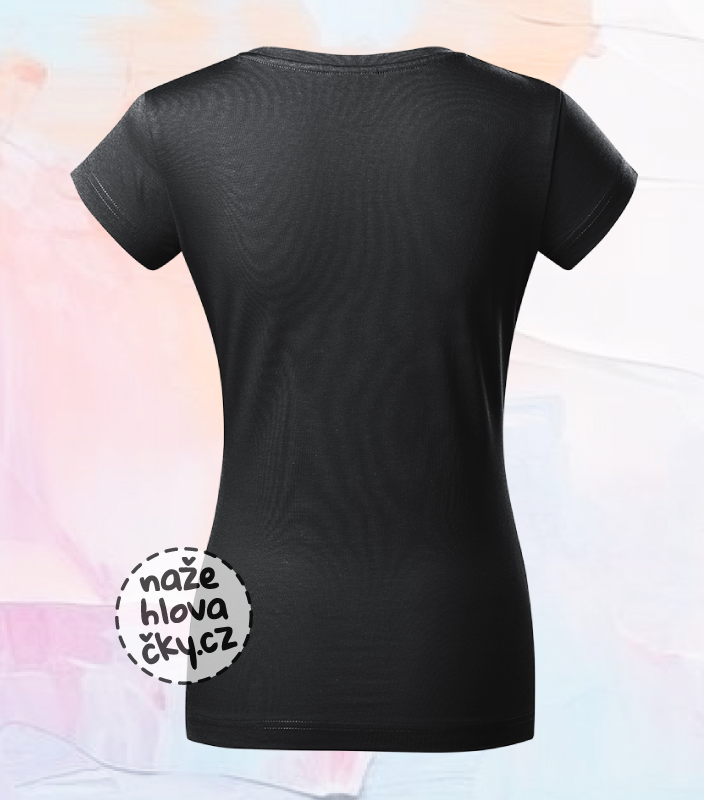Tričko FIT V-NECK dámské ebony gray
