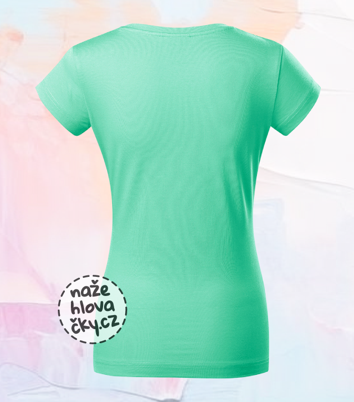 Tričko FIT V-NECK dámské mátová